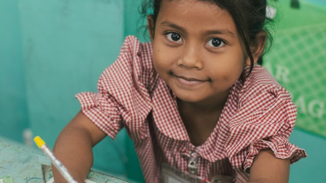 Primary school students during mid-semester exams at Happy Chandara campus – Toutes à l’école