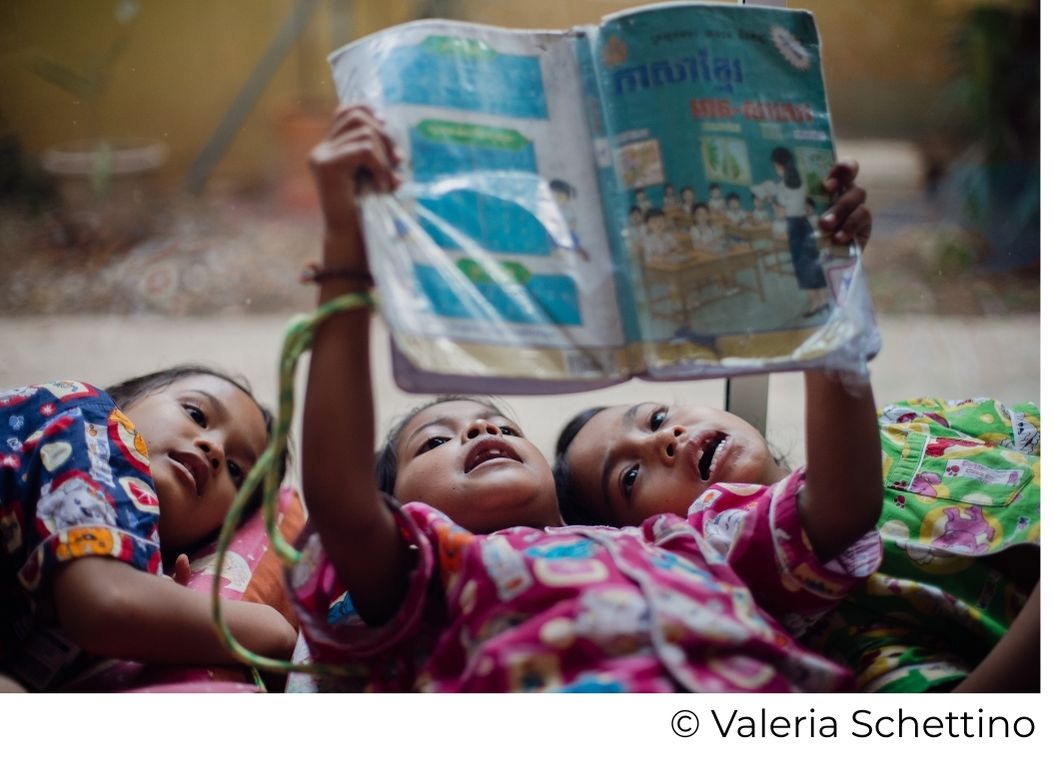 Élèves hébergées à l’internat du campus Happy Chandara au Cambodge